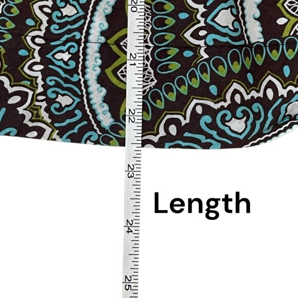 New York & Company Skirt 18 A-Line 100% Cotton Y2K Boho Mandala Office Preppy - Picture 4 of 6